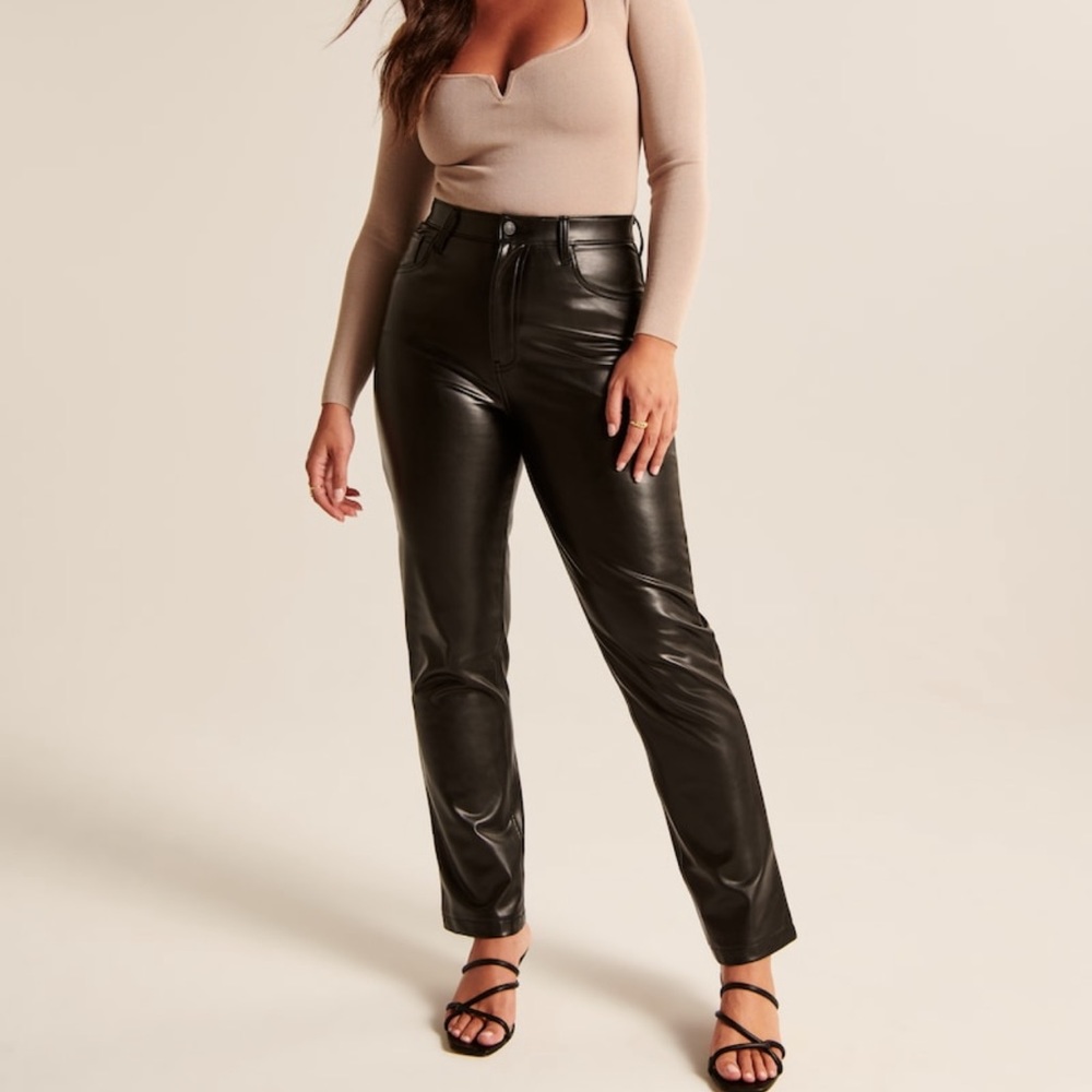 Abercrombie Leather Pants Curve Love - Ultra High Rise